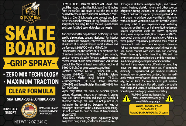 Clear Skateboard Grip Spray Is Here Again