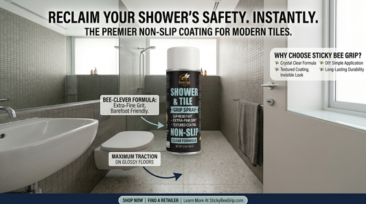 Make Your Bathroom Safe with Sticky Bee Grip Shower and Tile Spray