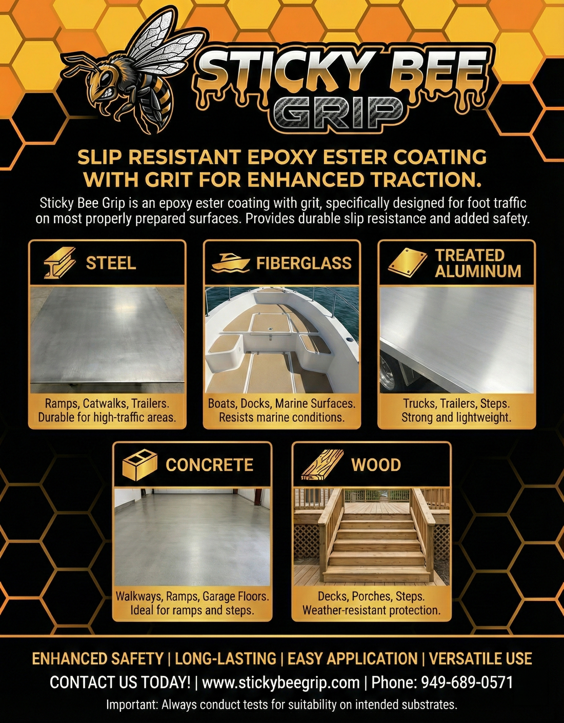 Sticky Bee Grip can work on many different surfaces.