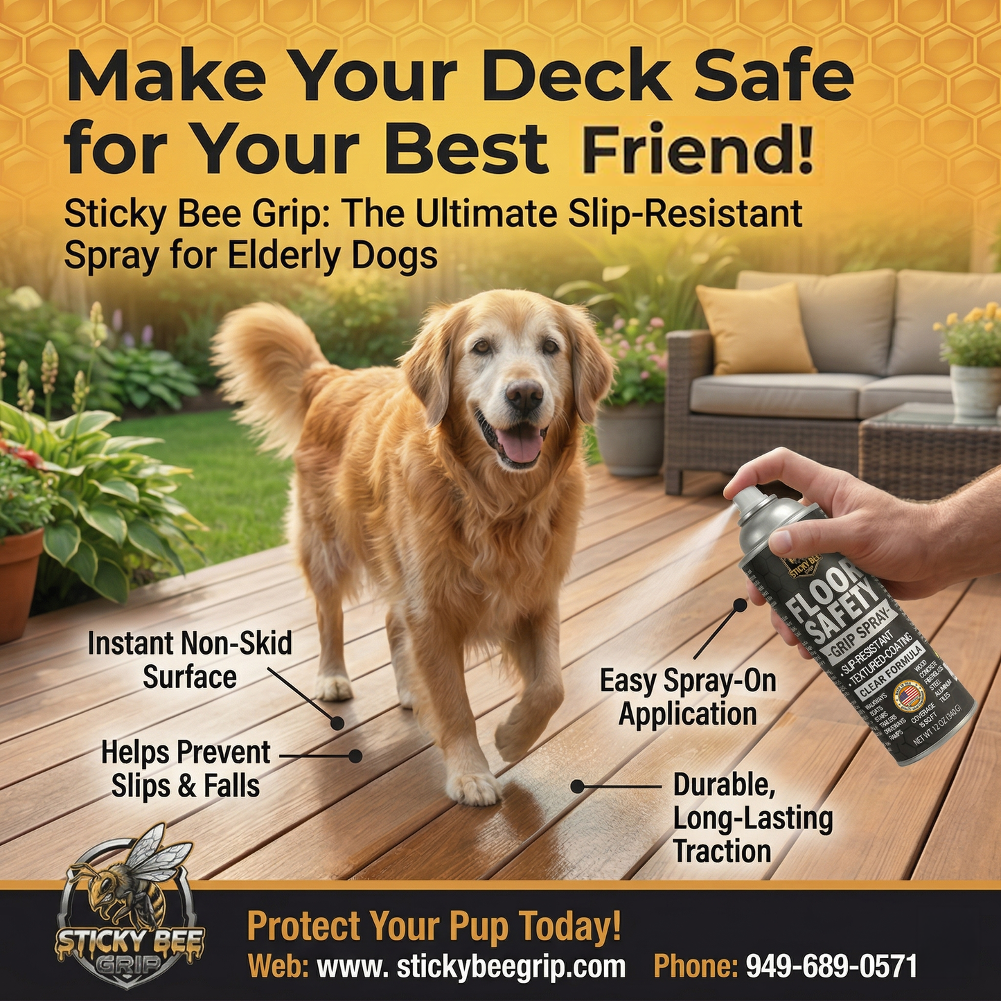 Non-Slip Floor Safety Grip Spray (Clear)